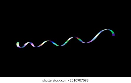 Uma faixa colorida cria um efeito de onda dinâmica nessa ilustração vetorial vibrante. Ideal como um fundo moderno, ele aprimora projetos digitais com um toque criativo.