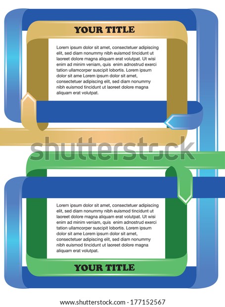 Colorful Ribbon Folding Vector Layout Design Stock Vector (Royalty Free ...