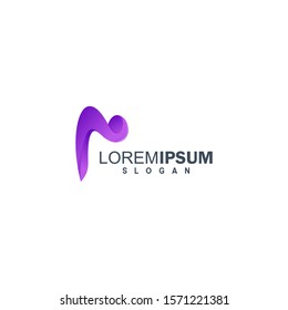 colorful ribbon logo design illustration