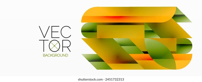 A colorful ribbon with a mix of yellow and green tones, featuring the word vector underneath in an artistic font. The image is slightly blurred, giving off a playful and dynamic vibe