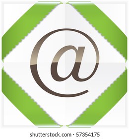 Colorful ribbon on white paper for you  . vector illustration