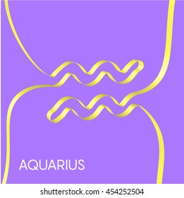 Colorful ribbon shapes a zodiac sign, vector