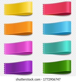 Cinta Colorida Con Fondo Transparente Con Malla Gradiente, Ilustración Vectorial
