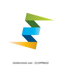 colorful ribbon vector icon  isolated on white