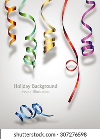 Colorful ribbons. Holiday background