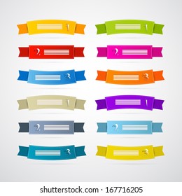 Colorful Ribbons, Labels Set 