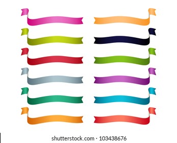 colorful ribbons set