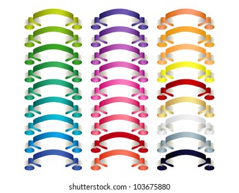 colorful ribbons set