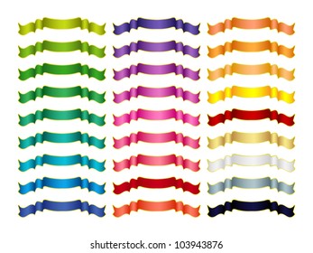 colorful ribbons set