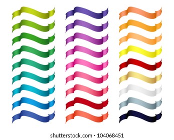 colorful ribbons set