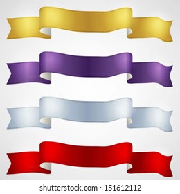 colorful ribbons set 