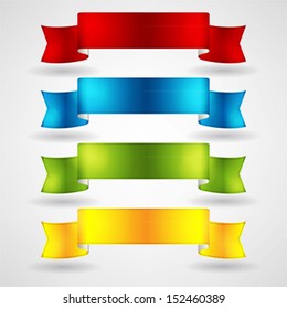colorful ribbons set