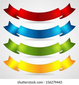 colorful ribbons set