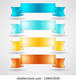 colorful ribbons set