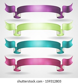 colorful ribbons set