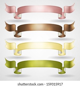 colorful ribbons set