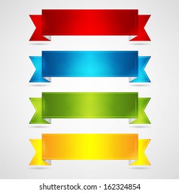 colorful ribbons set