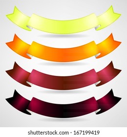colorful ribbons set