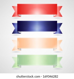 colorful ribbons set