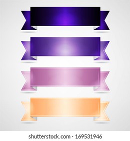 colorful ribbons set