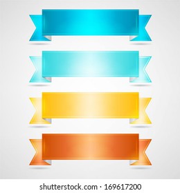 colorful ribbons set