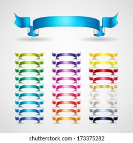 colorful ribbons set