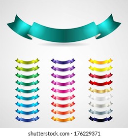 colorful ribbons set