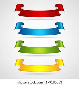 colorful ribbons set