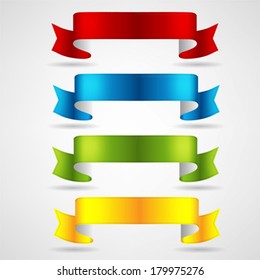 colorful ribbons set