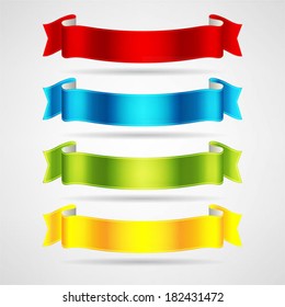 colorful ribbons set