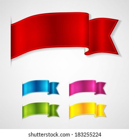 colorful ribbons set