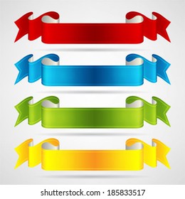 colorful ribbons set 
