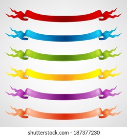 colorful ribbons set