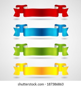 colorful ribbons set
