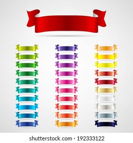 colorful ribbons set