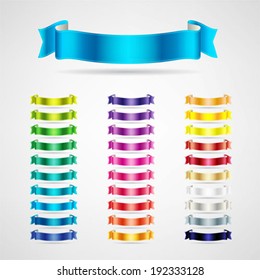 colorful ribbons set