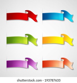 colorful ribbons set