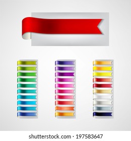 colorful ribbons set