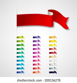 colorful ribbons set