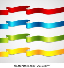 colorful ribbons set