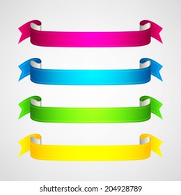 colorful ribbons set