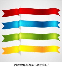 colorful ribbons set