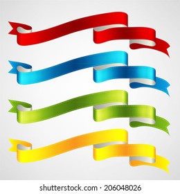 colorful ribbons set