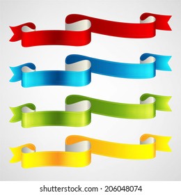 colorful ribbons set