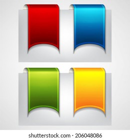 colorful ribbons set