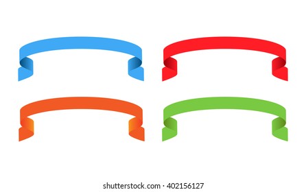 Colorful Ribbons Set.