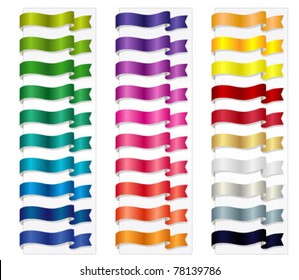colorful ribbons set