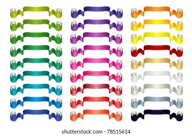 colorful ribbons set