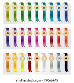 colorful ribbons set