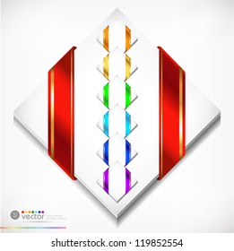 Colorful  ribbons set. Vector Illustration.